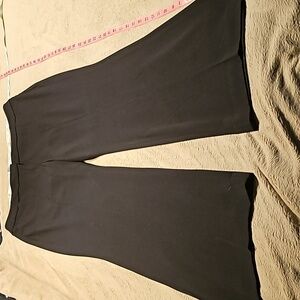 White House Black Market - Black Wide Leg Button/Zip-up Pant - 14 R